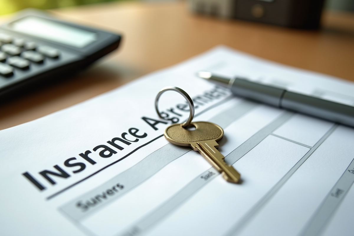 Clé de maison sur un contrat d