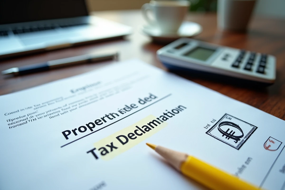 D&eacute;tail de documents fiscaux TVA pour marchand de biens sur un bureau d'expert-comptable
