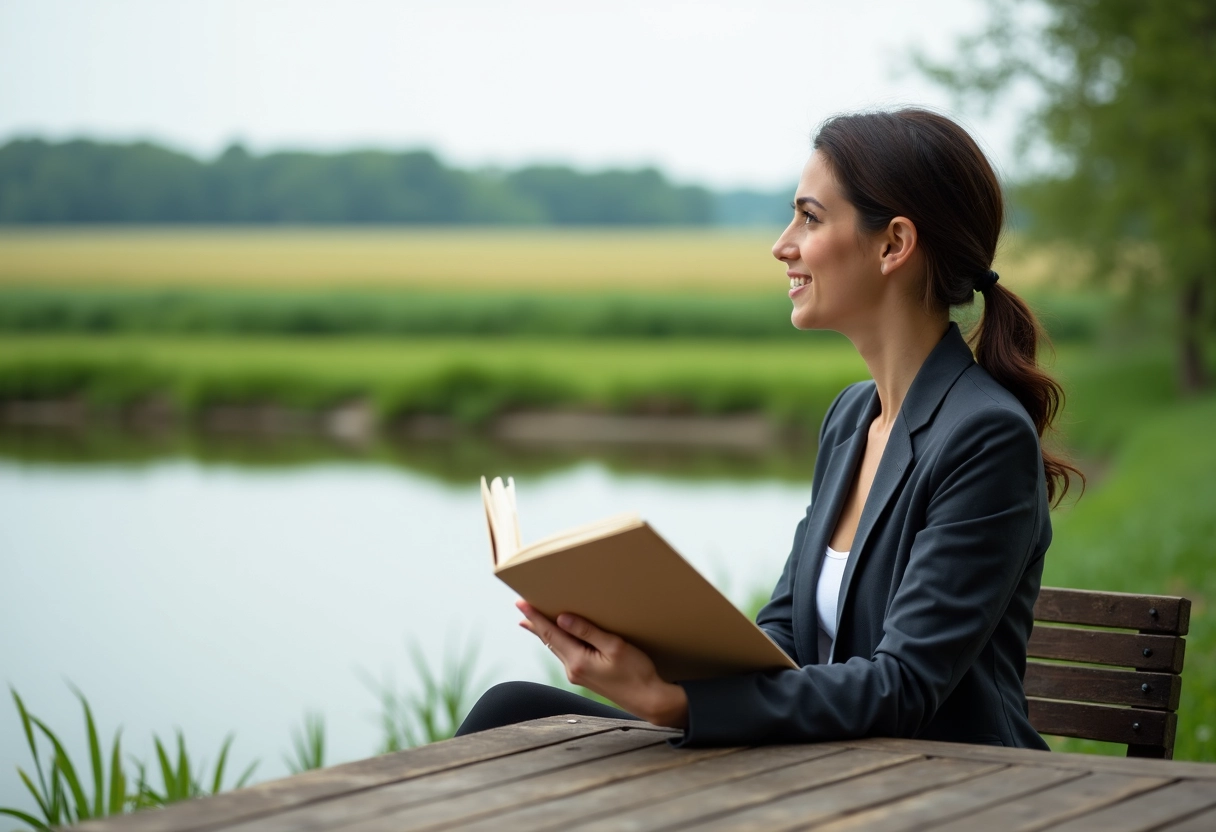 Jeune femme en discussion près d