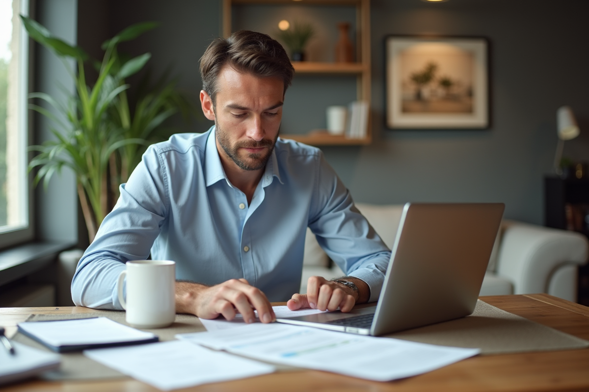 Homme d'âge moyen en tenue décontractée au bureau