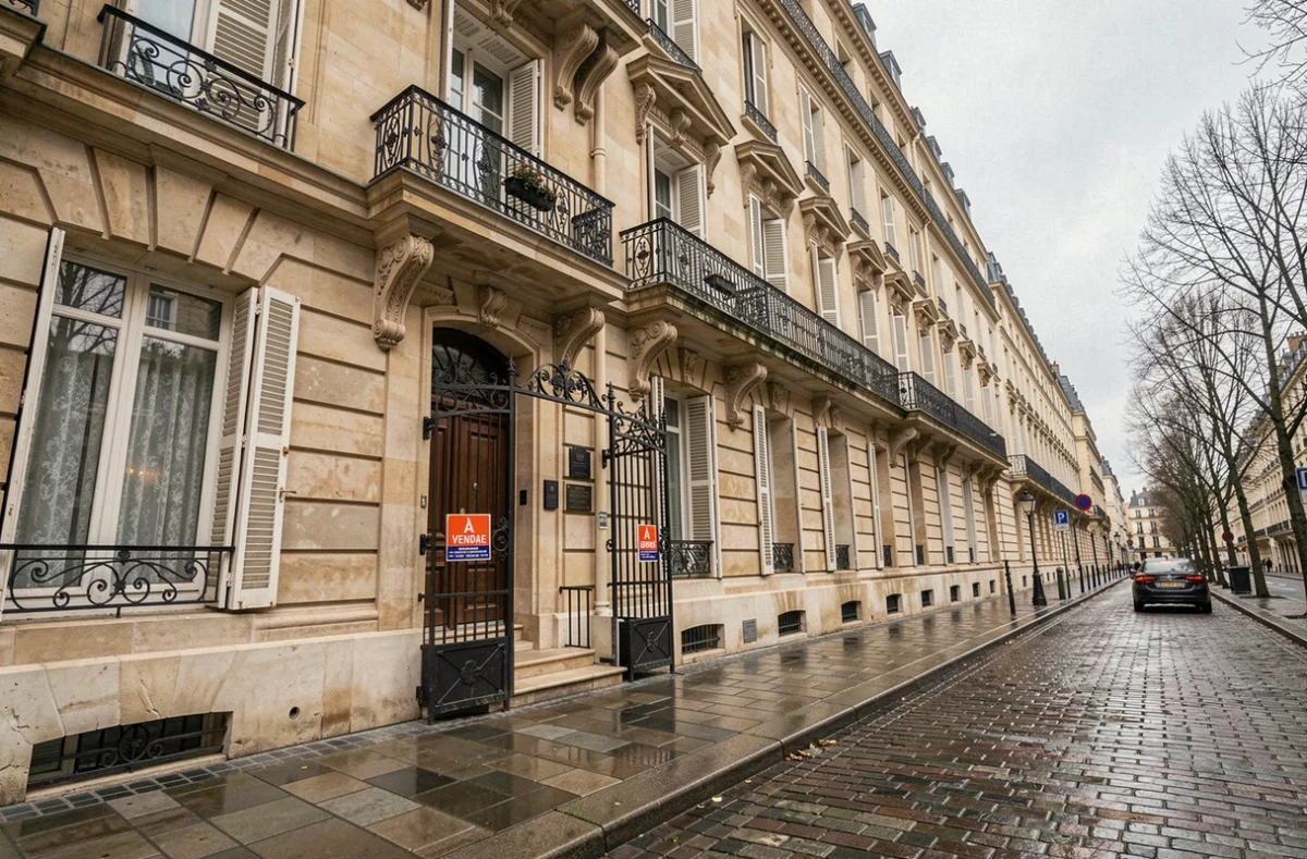 Immeuble haussmannien parisien illustrant les enjeux du démembrement de propriété immobilière