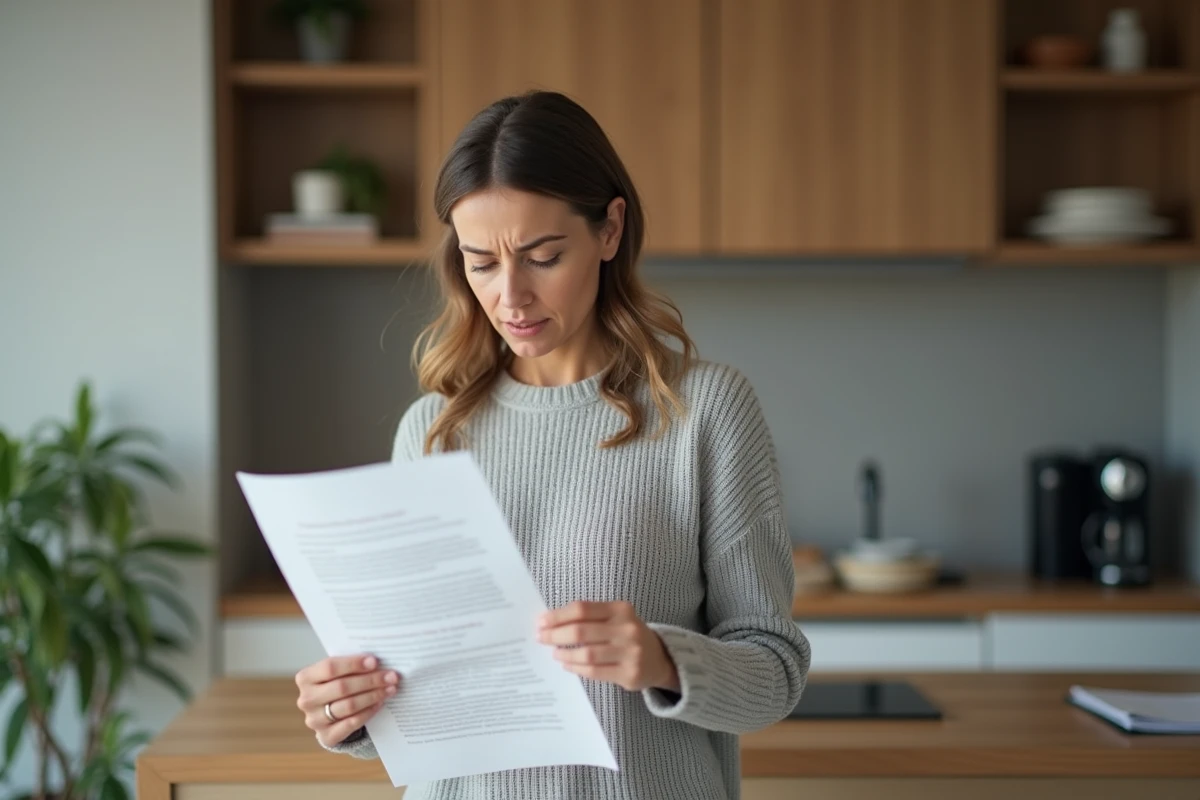 Locataire vérifiant les clauses du contrat de location meublée liées au délai de restitution de la caution