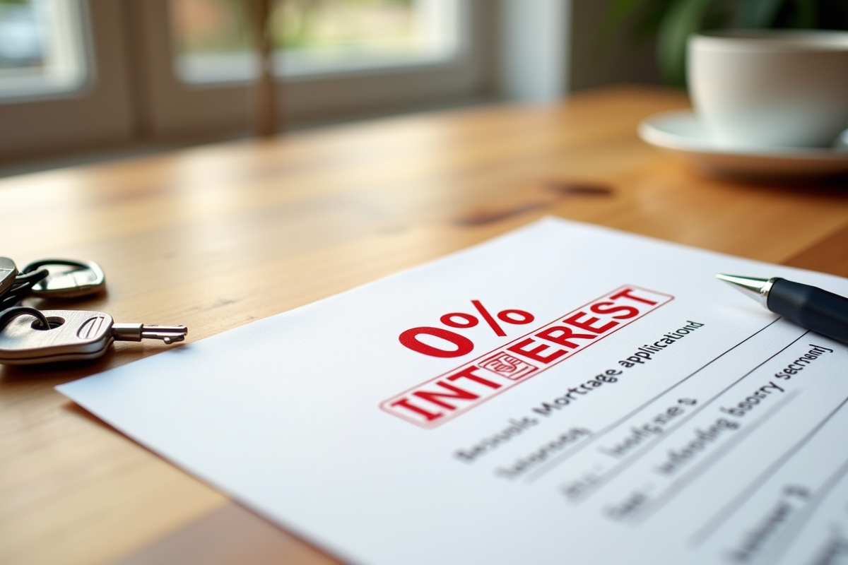 Document de demande de credit immobilier avec zero pour cent